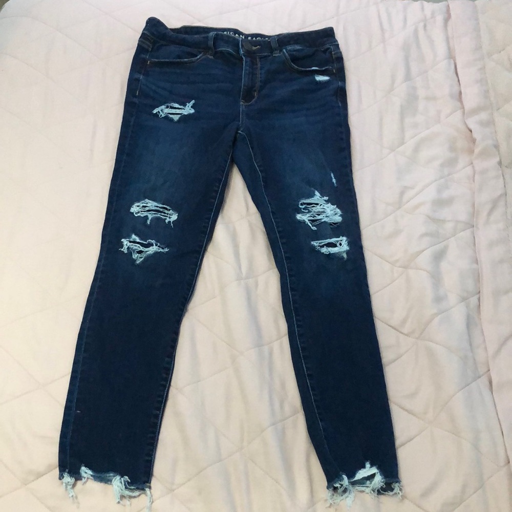 American Eagle Skinny Jeggings- Size 12 Dark Wash